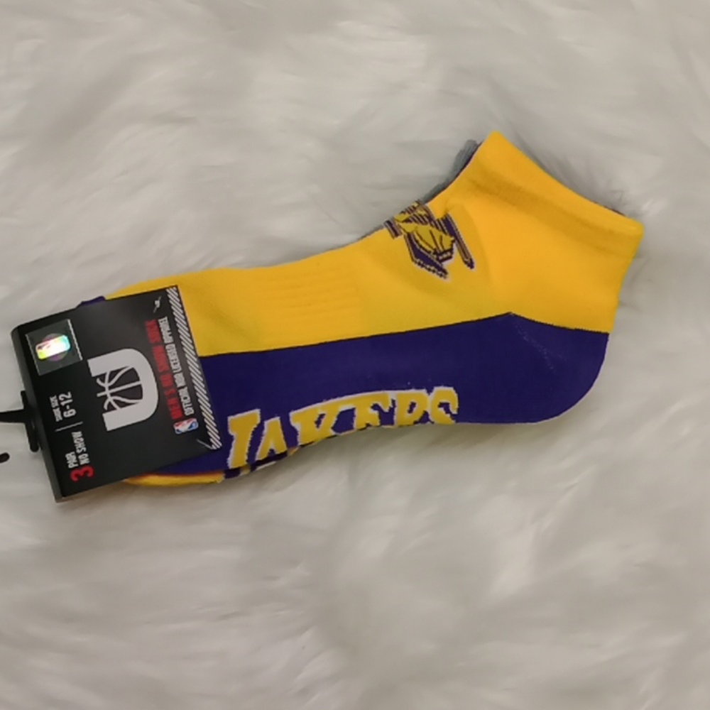 New La Lakers NBA Men's Low Cut Socks New